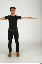 Whole Body Man T poses Asian Casual Slim Standing Street photo references